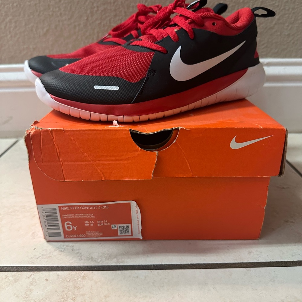 Nike Kids Red and Black Sneakers